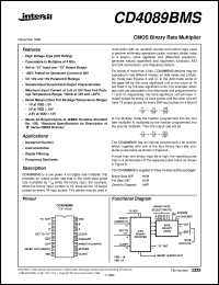 datasheet for CD4089BMS by Intersil Corporation
