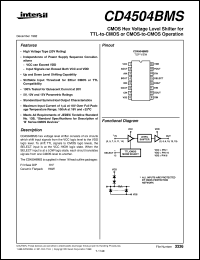 datasheet for CD4504BMS by Intersil Corporation