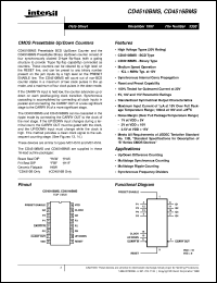 datasheet for CD4510BMS by Intersil Corporation