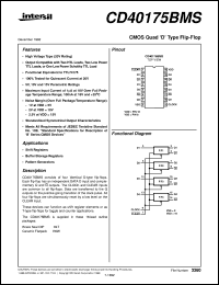datasheet for CD40175BMS by Intersil Corporation