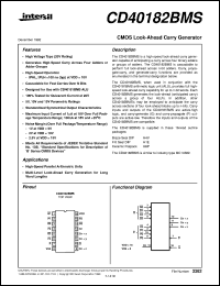 datasheet for CD40182BMS by Intersil Corporation