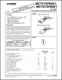 datasheet for MCTA75P60E118 by Intersil Corporation