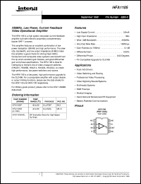 datasheet for HFA1105 by Intersil Corporation
