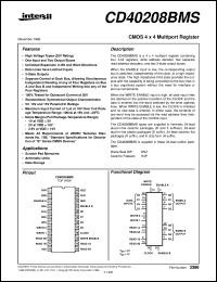 datasheet for CD40208BMS by Intersil Corporation