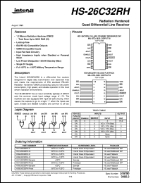datasheet for HS-26C32RH by Intersil Corporation