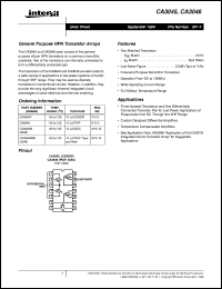 datasheet for CA3045 by Intersil Corporation