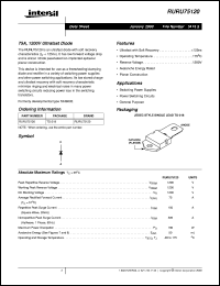 datasheet for RURU75120 by Intersil Corporation