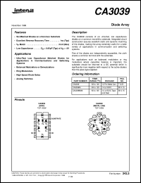 datasheet for CA3039 by Intersil Corporation