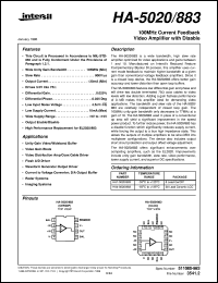 datasheet for HA-5020/883 by Intersil Corporation
