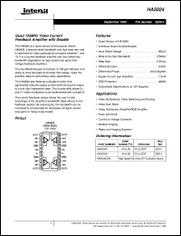 datasheet for HA5024 by Intersil Corporation