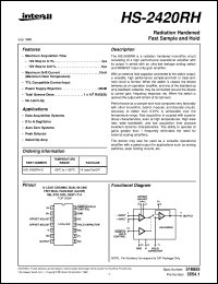 datasheet for HS-2420RH by Intersil Corporation