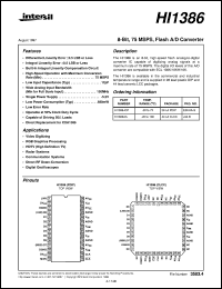 datasheet for HI1386 by Intersil Corporation