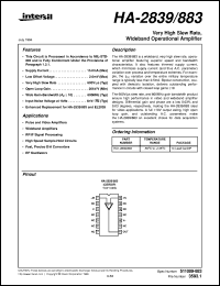 datasheet for HA-2839/883 by Intersil Corporation
