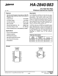 datasheet for HA-2840/883 by Intersil Corporation