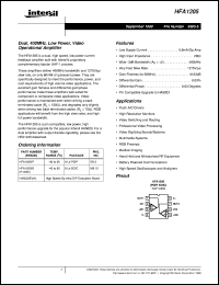 datasheet for HFA1205 by Intersil Corporation