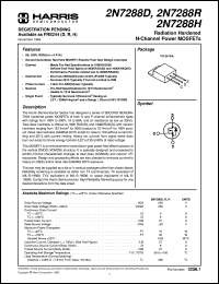 datasheet for 2N7288R by Intersil Corporation