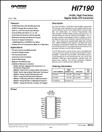 datasheet for HI7190 by Intersil Corporation