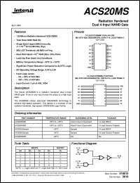 datasheet for ACS20MS by Intersil Corporation