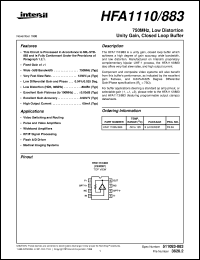 datasheet for HFA1110/883 by Intersil Corporation