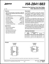 datasheet for HA-2841/883 by Intersil Corporation