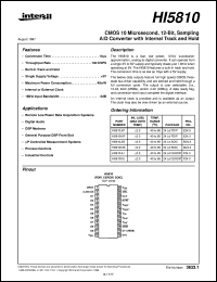 datasheet for HI5810 by Intersil Corporation