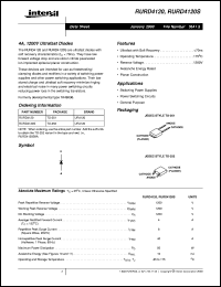 datasheet for RURD4120S by Intersil Corporation