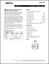 datasheet for HFA1135 by Intersil Corporation