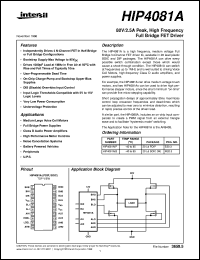 datasheet for HIP4081A by Intersil Corporation