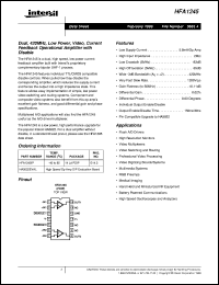 datasheet for HFA1245 by Intersil Corporation