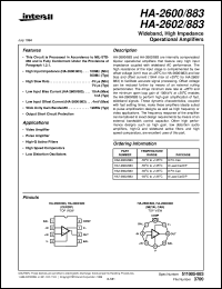 datasheet for HA-2600/883 by Intersil Corporation