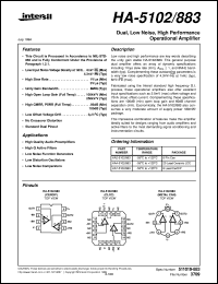 datasheet for HA-5102/883 by Intersil Corporation