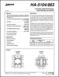 datasheet for HA-5104/883 by Intersil Corporation