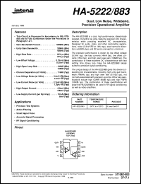 datasheet for HA-5222/883 by Intersil Corporation