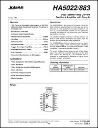 datasheet for HA5022/883 by Intersil Corporation