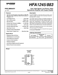 datasheet for HFA1245/883 by Intersil Corporation