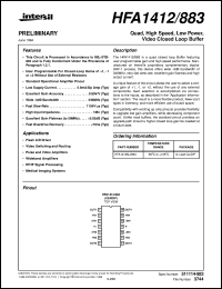 datasheet for HFA1412/883 by Intersil Corporation