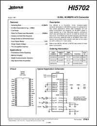 datasheet for HI5702 by Intersil Corporation
