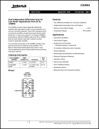 datasheet for CA3054 by Intersil Corporation