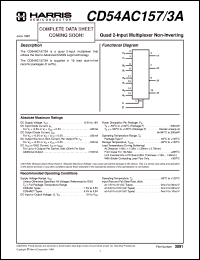 datasheet for CD54AC157F3A by Intersil Corporation