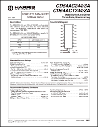 datasheet for CD54ACT244F3A by Intersil Corporation