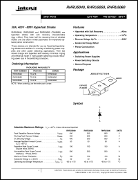 datasheet for RHRU5040 by Intersil Corporation