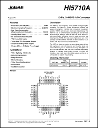 datasheet for HI5710A by Intersil Corporation