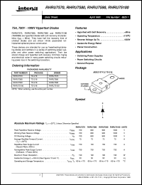 datasheet for RHRU75100 by Intersil Corporation