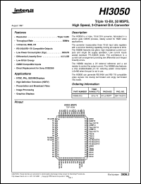 datasheet for HI3050 by Intersil Corporation