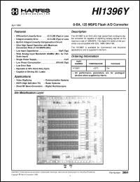 datasheet for HI1396Y by Intersil Corporation