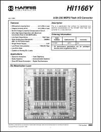 datasheet for HI1166Y by Intersil Corporation