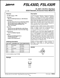 datasheet for FSL430D by Intersil Corporation