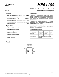 datasheet for HFA1109 by Intersil Corporation