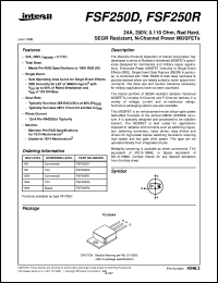 datasheet for FSF250D by Intersil Corporation