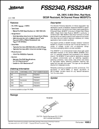 datasheet for FSS234R by Intersil Corporation